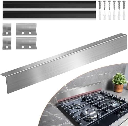 30" Slide-in Range Rear Filler Kit with 2 PCS Stove Gap Covers, Silver by ItsNio