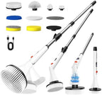 MayKing Electric Spin Scrubber with 9 Brush Heads, IPX7, Model White by MayKing