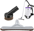 14" Vacuum Floor Brush & 3" Round Dusting Brush with 1 1/2" Reducer Hard Floor Tool Replacement Kit Compatible with ProTeam 101446 Backpack Vacuum, Compatible with Hoover C2401(Horsehair) by HappyAlley