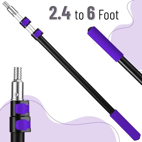 Bates- Telescopic Extension Pole, 6 Ft, Aluminum Alloy, Sturdy Multi-Purpose Extension Pole with Flip-Lock Design for Painting, Dusting and Cleaning - Image 2