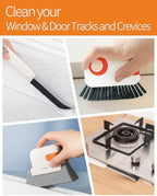 Window Sill Cleaner Tool, Sliding Door Track Cleaner, 8-Piece Brush Kit - Image 3