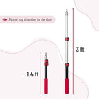Bates- Telescopic Extension Pole, 3 Ft, Aluminum Alloy, Sturdy Multi-Purpose Extension Pole with Flip-Lock Design for Painting, Dusting and Cleaning - Image 2