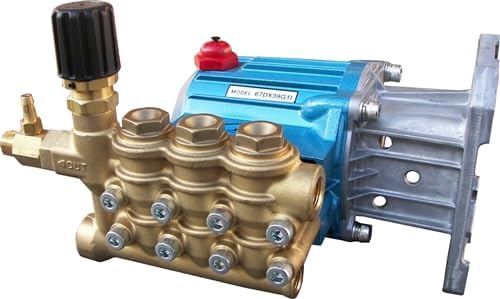 CAT Pumps 67DX39G1I - 4000 PSI 3.9 GPM (1" Shaft) Triplex Pressure Washer Pump with Adjustable Unloader and Chemical Injector by AmericanPressureInc
