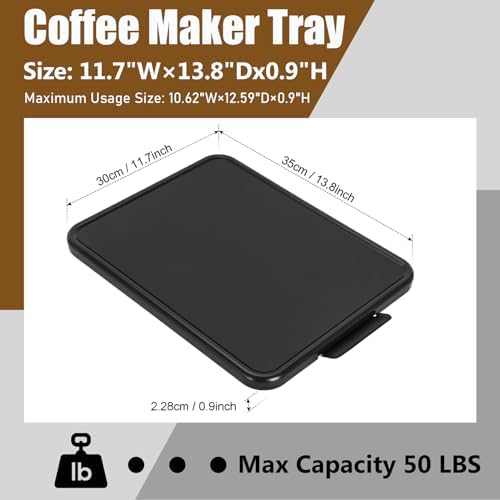 Kitchen Appliance Sliding Tray, Coffee Maker Rolling Slider for Countertop - Image 2