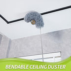 IVYROLL Duster with Extension Pole for Cleaning (2 Microfiber Heads Kit) - Image 3