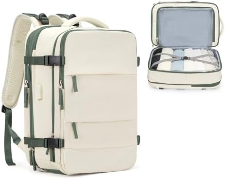 coofay Expandable Travel Backpack For Women Men Airline Approved Personal Item Backpack For Airlines Carry On Backpack Flight Approved Waterproof Backpack For Traveling On Airplane Travel Bag by coofay