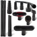 12 Pcs Universal Vacuum Attachments & Brushes Set – Vacuum Cleaner Attachments Universal 2 1/2" 1 1/4" with Soft Bristles – Durable PP, Multi-Purpose for Car, Home, Workshop Cleaning, Extended Reach by NADOBA
