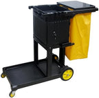 Commercial Janitorial Cart with Key-Locking Cabinet | 500 Lbs Capacity 48" D x 19" W x 39" H Cleaning Carts on Wheels | Janitorial Supplies Housekeeping Cart for Business School Office by SHUNYILONG