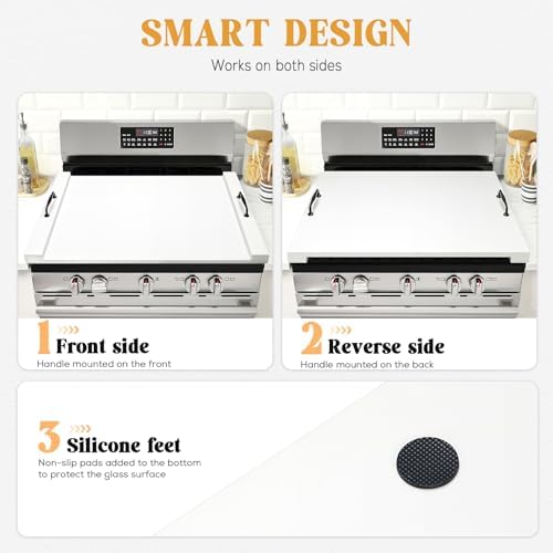 GASHELL Noodle Board Stove Cover with Handles for Electric, Gas Stove Top - Image 5
