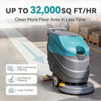 PX7 22" Commercial Walk Behind Floor Scrubber Machine, Heavy-Duty Motor - Image 3