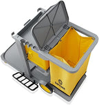 Dryser Commercial Janitorial Cleaning Cart on Wheels - Housekeeping Caddy with Key-Locking Cabinet - Image 3