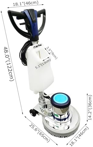18'' Heavy Duty Floor Polisher Machine - Industrial Floor Scrubber Buffer - Single Pad - Commercial Polisher - Tile Scrubber - Floor Cleaner - Carpet Cleaner - 110V - Image 3