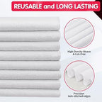 FIXSMITH White Microfiber Cleaning Cloth -Pack of 8, Highly Absorbent Cleaning Rags, 16"X12" All Purpose Cleaning Towels for Housekeeping, Kitchen, Car, Lint Free and Reusable Microfiber Towels - Image 3