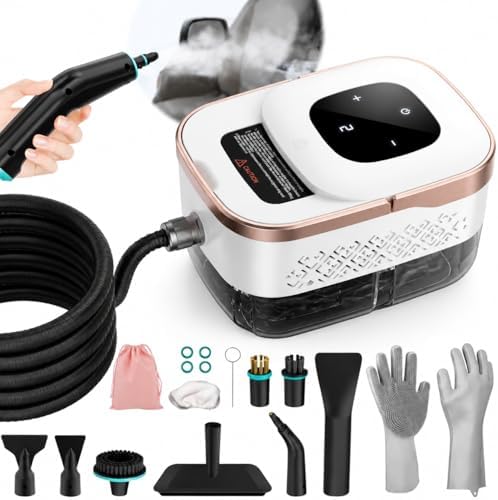 Steam Cleaner, 6 Steam Levels, 42oz Tank & 11 Pieces Accessories, 1500W High-Temperature Steam Cleaner for Home, Handheld Steamer for cleaning Grout,Tile,Kitchen,Bathroom,Car by Unknown