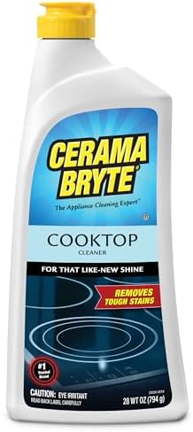 Cerama Bryte Removes Tough Stains Cooktop and Stove Top Cleaner for Glass - Ceramic Surfaces, 1-28 oz by CeramaBryte