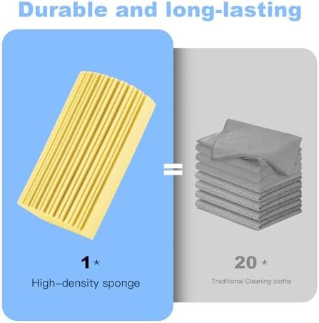 4 Pack Damp Clean Duster Sponge, Magic Sponge Eraser for Household Cleaning, Reusable Dusters Cleaning Supplies for Housekeeping, Dish, Blinds, Glass, Baseboards,Window Track Grooves and Faucets - Image 2