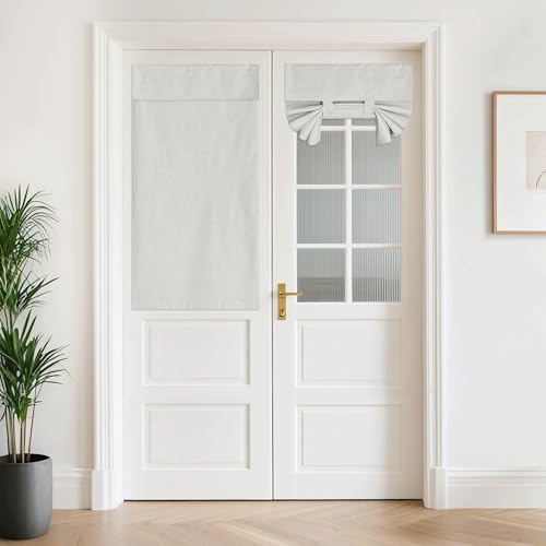 NICETOWN Sheer Linen Door Window Curtains Natural Linen Blended by NICETOWN