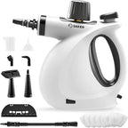 Saker Handheld Steam Cleaner Upgraded,Portable Steam Cleaner for Home,1050W Steam Cleaner,Quick Heating & Deep Cleaning of Floors, Cars, and Kitchen(with 5 Fiber Cloths) by Saker