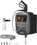 Giraffe Tools 65FT Wall Mount Pressure Washer G20, Dark Silver, Grey Hose by GiraffeTools