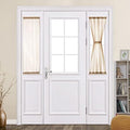 MIULEE Brown 25 x 40 Inches Sidelight Sheer Curtains for French Door by MIULEE
