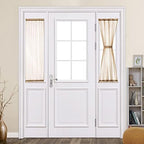 MIULEE Brown 25 x 40 Inches Sidelight Sheer Curtains for French Door by MIULEE