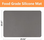 Stove Top Cover for Electric Stove- Range Covers for Electric Stove,Silicone XXL Dish Drying Mat, Glass Cooktop Covers, Flat RV Range top Mats (Gray, 30"x21") - Image 2