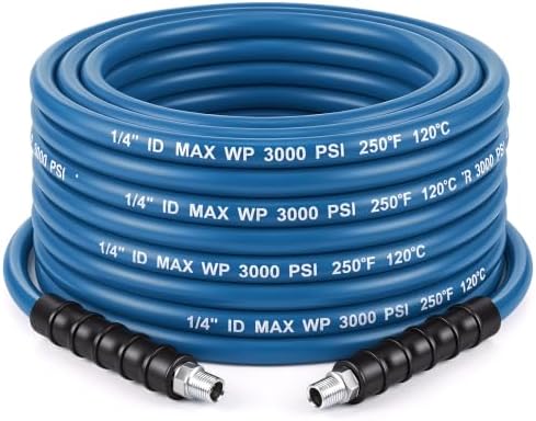 1 Pcs 1/4" X 75' Blue Carpet Cleaning Solution Hose, Regular by Innconee