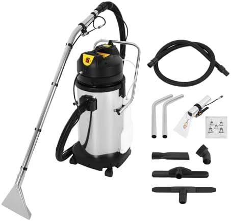 Commercial Carpet Cleaning Machine, 1049W Spray and Vacuum Extractor for Upholstery Sofa, 40L/11Gal Multi-Purpose Floor Cleaning Machine, 230mbar Suction, 2.64Gal Clean / 10.56Gal Dirty Tank by Unknown