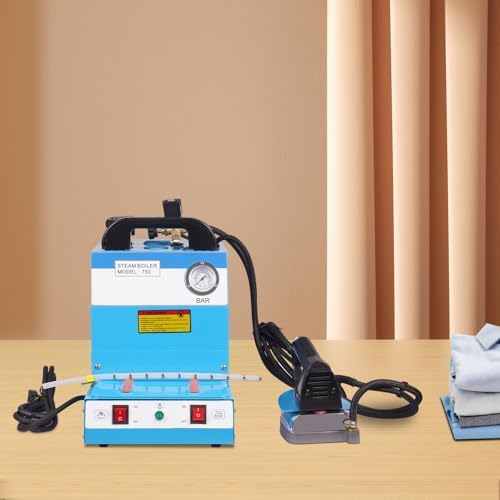 Professional Steam Iron, 900W Powerful Electric Steam Iron with 1600W Boiler, Automatic Ironing Machine with Temperature Control, Commercial Fabrics Steam Ironing Station for Hotels Dry Cleaners - Image 6