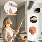 15 PCS Feather Dusters for Cleaning, Microfiber Duster with Extension Pole 100in, Extendable Duster for High Ceilings, Ceiling Fans, Baseboards, Blinds, Car Interior - Washable Reusable Dusting Tools - Image 6