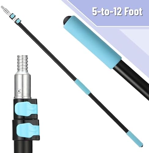 Bates- Telescopic Extension Pole, 12 Ft, Aluminum Alloy, Sturdy Multi-Purpose Extension Pole with Flip-Lock Design for Painting, Dusting and Cleaning - Image 2