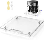 Acrylic Appliance Slider with Rubber Wheels, 13" x 14", Clear by Baemin