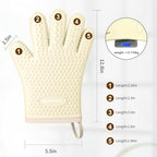 MAD SHARK Silicone Oven Mitts with Fingers Heat Resistant 450°F in Kitchen - Image 5