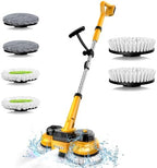 Cordless Electric Mop for Dewalt 20V Battery (NO Battery), 2 in 1 Spin Mop & Floor Scrubber Machine with LED Light & Water Spray 800 RPM for Floor Cleaning, Hardwood,Tile by denqirProLi-PowerTools