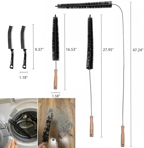 Dryer Vent Cleaner Kit, 17" 28" 47" Flexible Dryer Lint Brush, 5PCS - Image 2