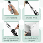 Bates- ‎Telescoping Pole, 2.4 to 6 Ft Long, Black & Gray, Paint Roller Extension Pole for Painting - Image 3