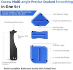 Silicone Caulking Tool Kit, Caulk Remover Tool, Putty Knife Scraper, 3 Glass Glue Corner Scrapers, Grout Removal Tool with Stainless Steel Head for Kitchen Bathroom and Window - Image 4