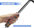 Car Windshield Cleaner Tool, Retractable Rearview Mirror Brush with Extendable Handle, Microfiber Window Washing Pad, Portable Auto Glass Wiper for Car Home Office(Black) - Image 4