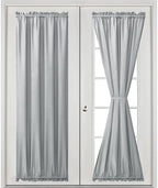 Hiasan French Door Curtains Privacy, Silver Grey, 24W x 72L, 1 Panel - Image 2