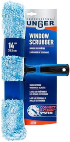 Unger Professional Connect and Clean 14" Window Scrubber Washer for Glass Cleaning, Commercial and Residential Washing, Multipurpose Tool, Gentle on Windows, Reusable Microfiber Sleeve - Image 6