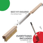 Senwosa 22” Pizza Oven Brush with Stone Scraper - Heat Resistant - Image 6