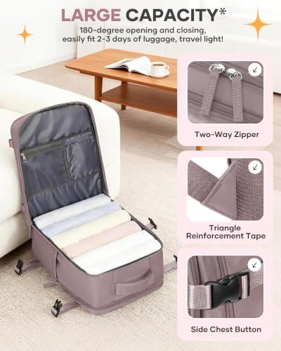 coofay Travel Backpack Carry On Flight Aapproved Personal Item Travel Bag Mochila De Viaje Travel Backpack For Men Spirit Airlines Personal Item Bag 18x14x8 Carry On Backpack For Airplanes - Image 5