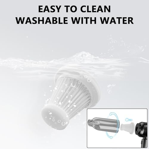 Cordless Car Vacuum Cleaner,20000Pa Powerful Suction Handheld Vacuum(Black) - Image 4