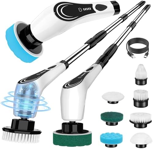 Cordless Electric Spin Scrubber, 7-in-1 Bathroom Cleaner by Lichffy