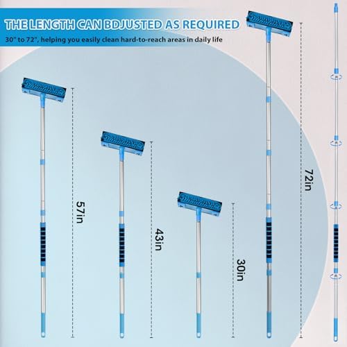 Ceiling Fan Cleaner Duster, 6Ft/72in Extension Aluminum Pole, Blue - Image 6