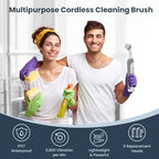 LifeBasis Cordless Rechargeable Power Scrubber Brush, White - Image 6