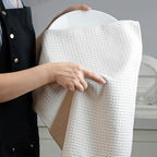 POLYTE Ultra Premium Microfiber Kitchen Dish Hand Towel Waffle Weave, 8 Pack (16x28 in, Off White) - Image 7