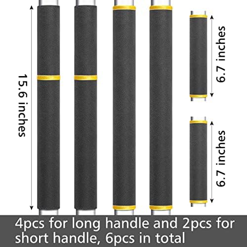 MRKG Refrigerator Handle Covers, Set of 6, Keep Your Kitchen Appliance Clean from Smudges, Drips, Food Stains, Oil. Fridge Handle Covers, Washable Without Fading or Cracking(Black) - Image 6