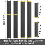 MRKG Refrigerator Handle Covers, Set of 6, Keep Your Kitchen Appliance Clean from Smudges, Drips, Food Stains, Oil. Fridge Handle Covers, Washable Without Fading or Cracking(Black) - Image 6