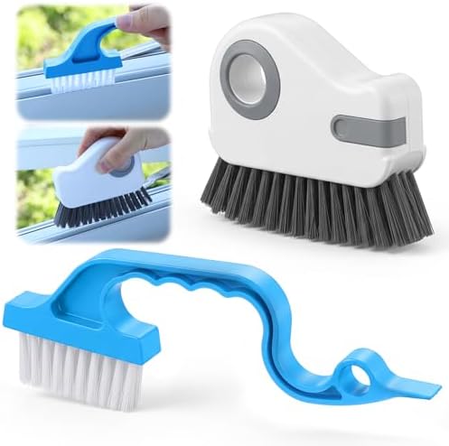 2 Pcs Window Track Cleaner Brush, Window Sill Cleaner Tool with Scraper by Unknown
